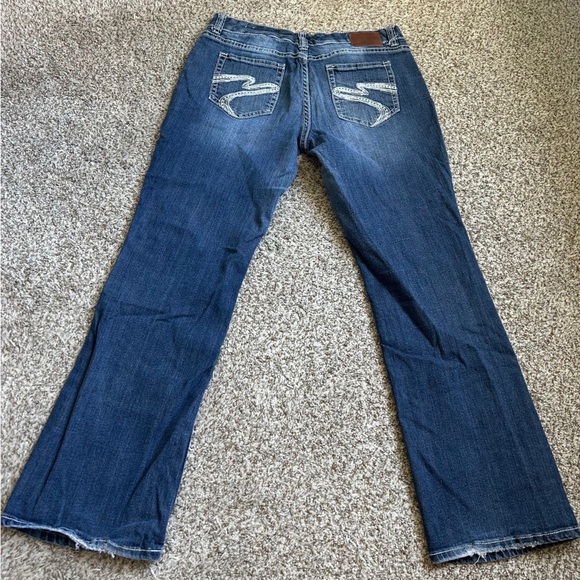 Maurices Vintage Dark Blue Boot Cut Jeans Denim Low Rise Casual 9 10 - Picture 3 of 8